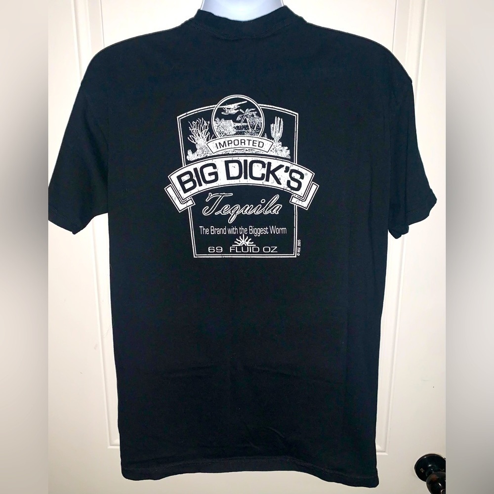Big Dick’s Tequila Anvil Black Tshirt Men’s Large